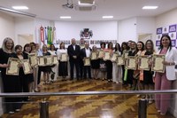   Professores  homenageados em Sessão Solene